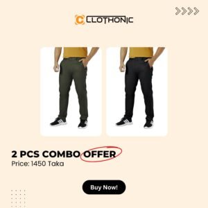 Export Quality Garbading Pant | Black & Olive 2Pcs Combo