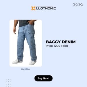 Premium Light Blue Denim Baggy Pant