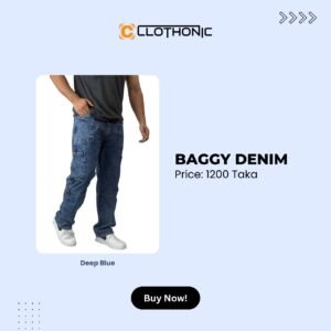 Premium Deep Blue Denim Baggy Pant