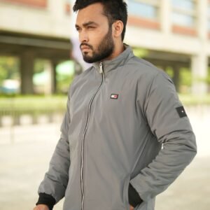 Ash Grey Winter Zipper Jacket