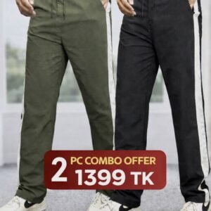 Premium Dubby Baggy Trouser | 2Pcs - Black & Olive