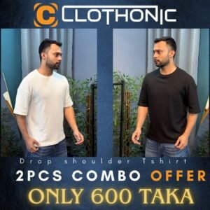 Semi Drop Shoulder Combo | White + Black