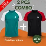 2 Pcs Black And Paste T-shirt